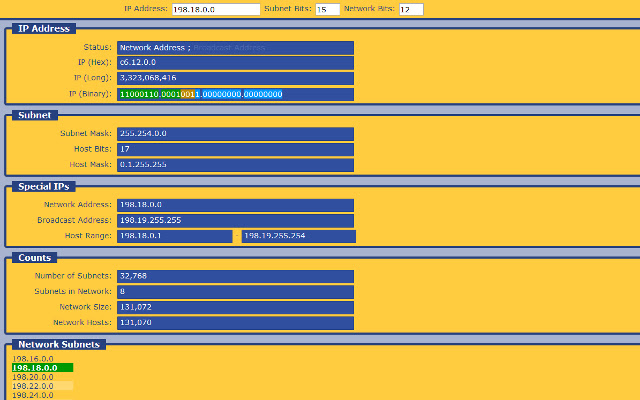 IP4 Calculator chrome extension