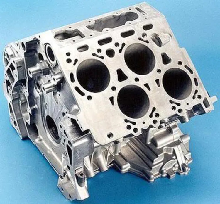 The W8 comprised two narrow-angle V4 engines bolted together on a common crankshaft to form a ‘W’ shape — essentially half a Veyron engine. Picture: SUPPLIED