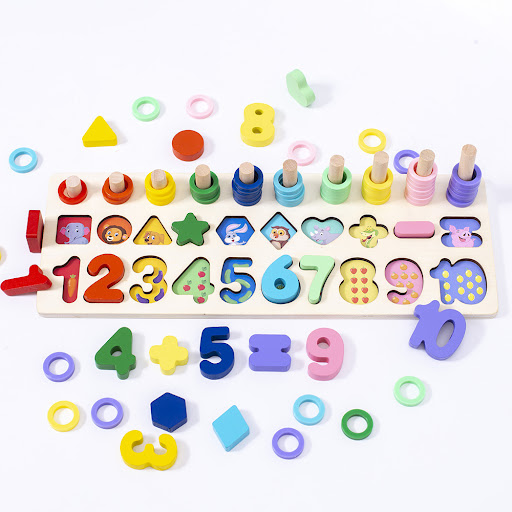 Title 4, Wooden Educational Childrens Toy Three-in-One ...