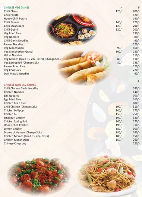 Chango menu 