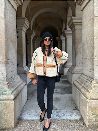 Title 2, Fall Winter Fashion Contrast Color Womens Cott...