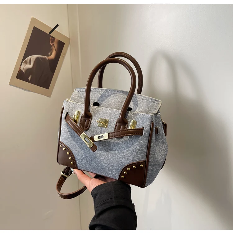 Popüler Retro Moda Taşınabilir İşe Gidiş Geliş Çantası Klasik Tasarım Günlük Kullanım ve Temel Eşyaları Taşımak İçin Mükemmel