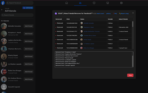 ESUIT | Mass Friends Remover for Facebook™