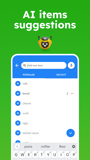 Screenshot Listonic: Grocery List App