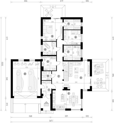 Dom Parterowy 4 - Rzut parteru