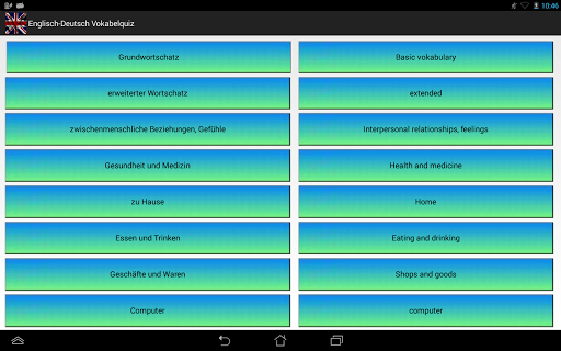 English-German vokabulary quiz