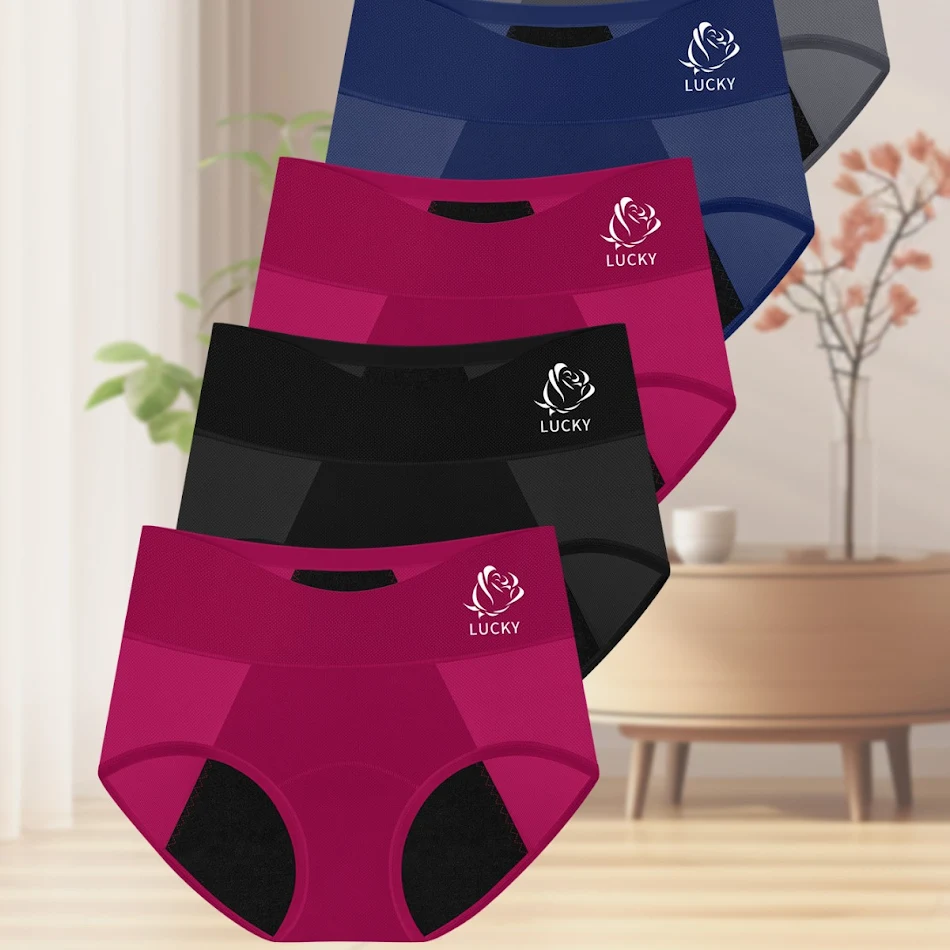 High Waist Menstrual Period Sanitary Panty Plus Size Breathable