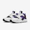 air huarache white / hyper grape / black