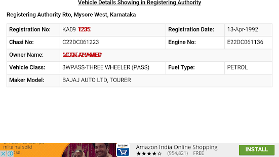download Vehicle Registration Details. free