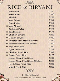 The Great Indian Kitchen menu 2