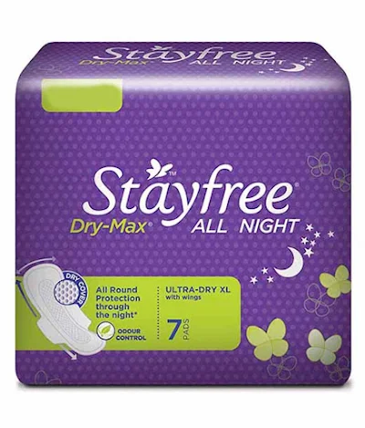 Stayfree Dry-Max All Night Ultra-Dry Pads With Wings XL - 42 pcs
