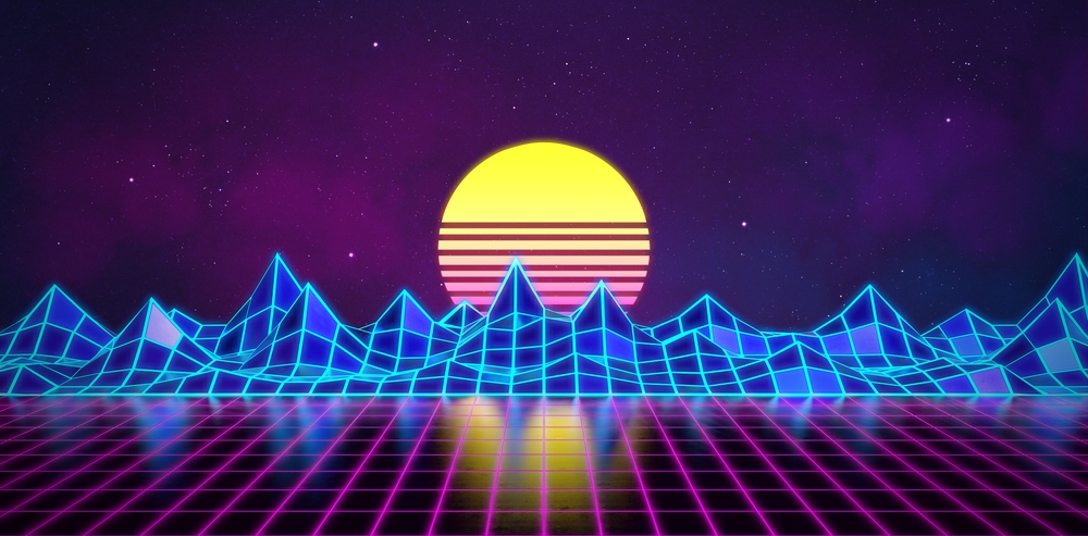 Synthwave - Neon 80s - Background - MakersPlace | OpenSea