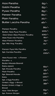 Parantha Junction menu 1