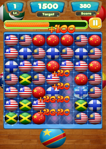 Flag Match Link Puzzle