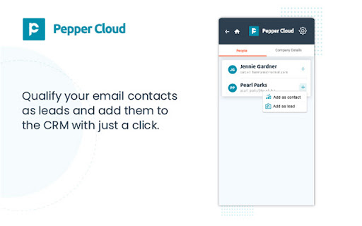 Pepper Cloud CRM Chrome Extension