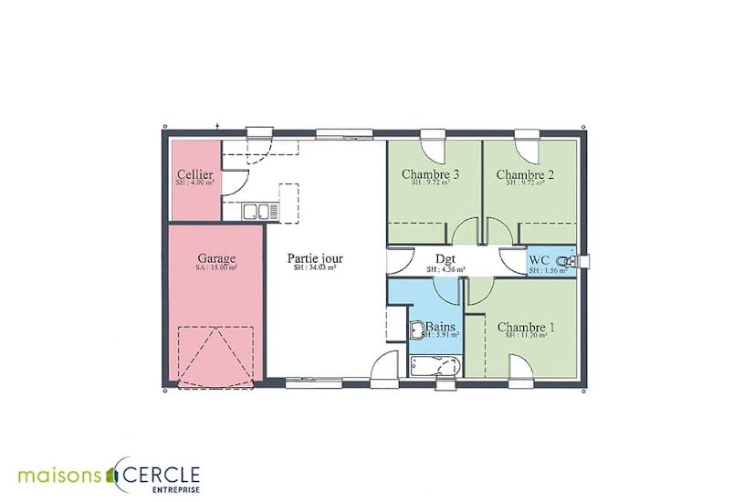  Vente Terrain + Maison - Terrain : 800m² - Maison : 80m² à Abrest (03200) 