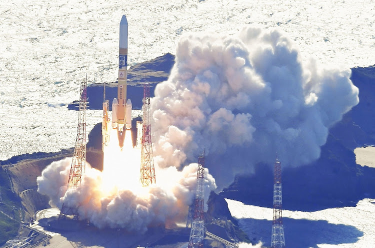 The H-IIA rocket carrying the national space agency’s moon lander is launched at Tanegashima Space Center in southern Japan, September 7 2023. Picture: KYODO/REUTERS