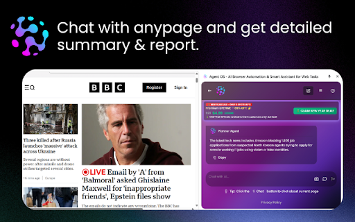 Agent OS - AI Browser Automation & Smart Assistant for Web Tasks screenshot 3