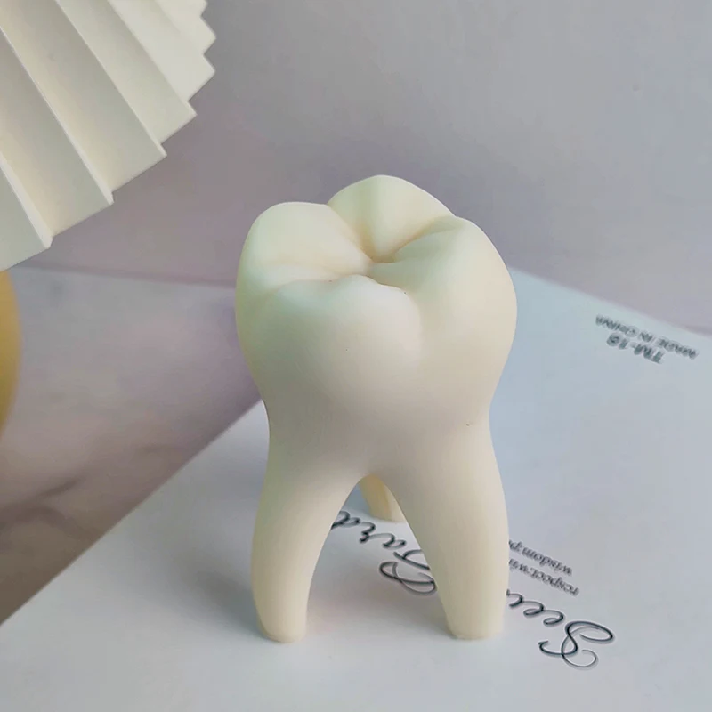 Molde de silicona para vela de diente grande DIY Haz tus propias velas únicas de dientes grandes fáciles y divertidas. Perfecto para decoración.