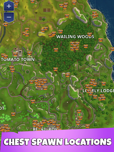 about map for fortnite chests challenges - fortnite map chest spawns