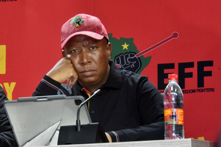 The Relocation of the Seat of Parliament Bill was introduced by EFF leader Julius Malema in November last year. File photo.