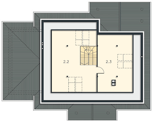 Lucia VI DCB88e - Rzut strychu