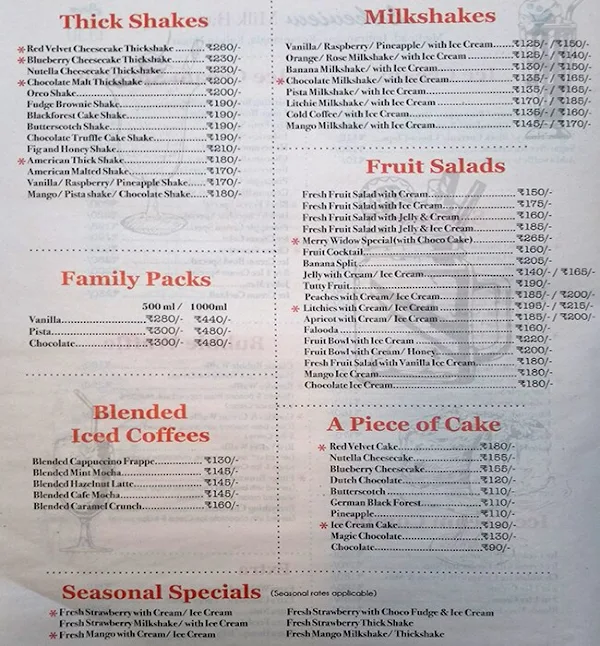 Lakeview Milkbar - Since 1930 menu 