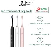 Bàn Chải Điện Đa Năng Thông Minh Jiashi, Máy Đánh Răng Sonic X - 3 Sóng Âm Tặng Kèm 4 Đầu Thay Thế Bcd01