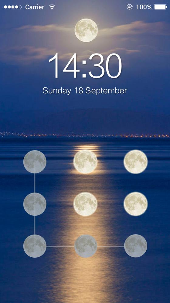 AppLock Theme Full Moon Screen 1