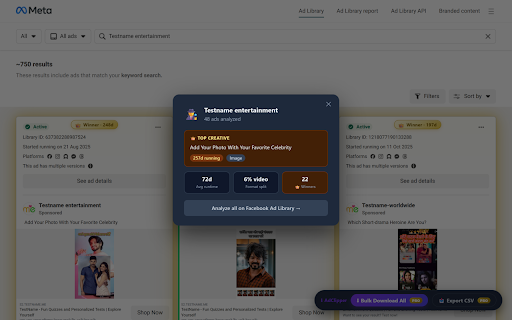 AdClipper — FB Ad Library Downloader screenshot 3