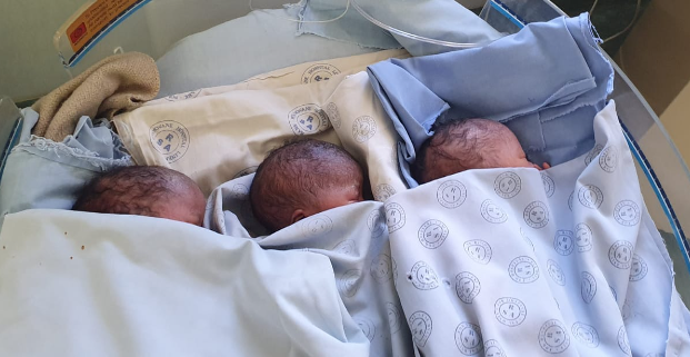 Triplets that were born at Jane Furse Hospital on Wednesday.