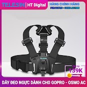 Dây Đeo Ngực Gắn Camera Gopro, Osmo Action Cam Telesin, Phụ Kiện Dây Đeo Ngực Cho Máy Quay Thể Thao