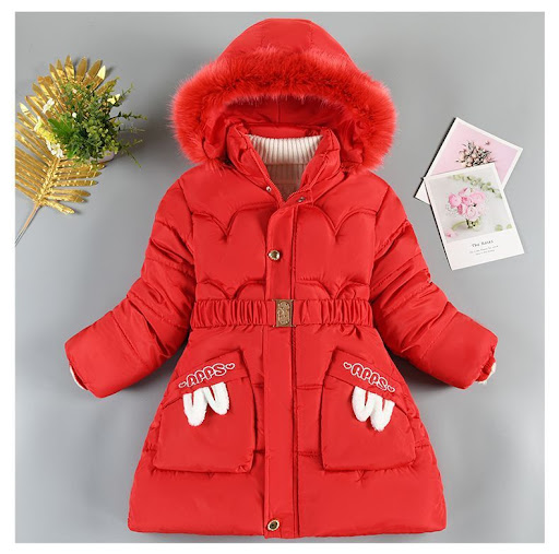 Title 14, Mid-length fleece lined cotton coat with large ...