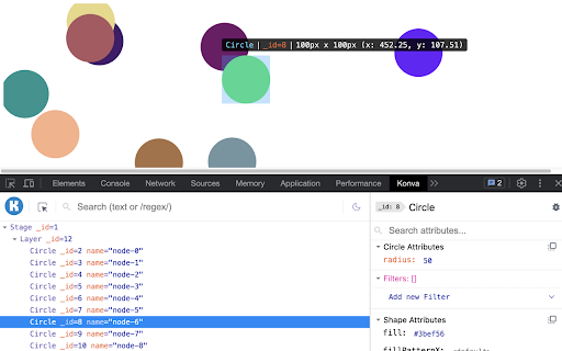 KonvaJS Devtools