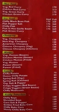 Noodle Court menu 1