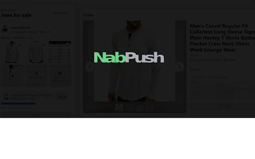 NabPush: One Click Product Lister