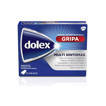 Dolex Gripa Alivia los MULTISÍNTOMAS de la Gripa X 12 tabs  