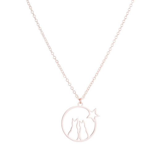 Title 2, Hollow cat necklace for cat lovers Elegant and ...