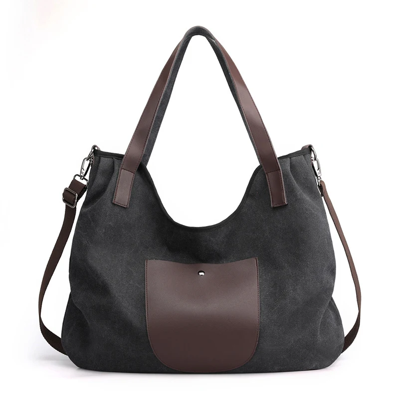 Trendy en draagbare canvas handtassen, ideaal voor dagelijks gebruik. Neem je essentials mee in stijl en comfort, perfect voor onderweg of op reis.