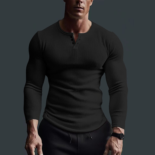 Title 3, Mens long sleeve top, comfortable and breathab...