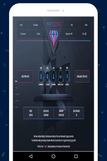 Metizer Cloud Mining Monitor Screen 3