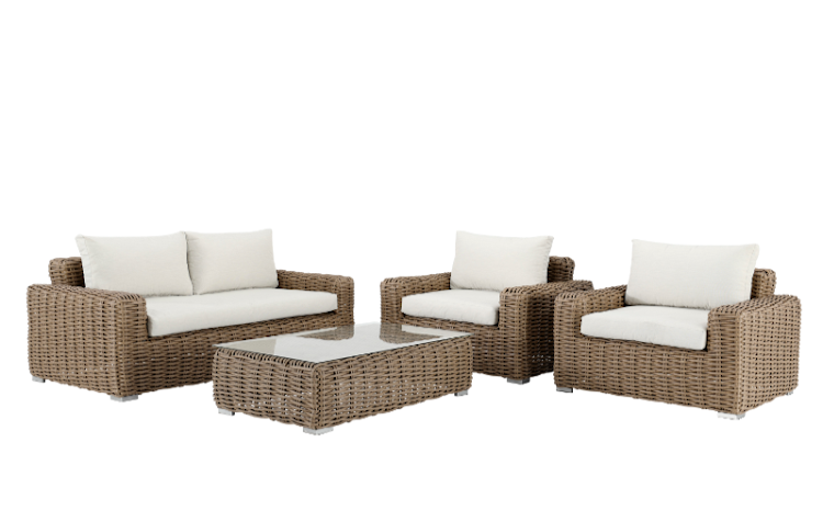 The outdoor furniture set.