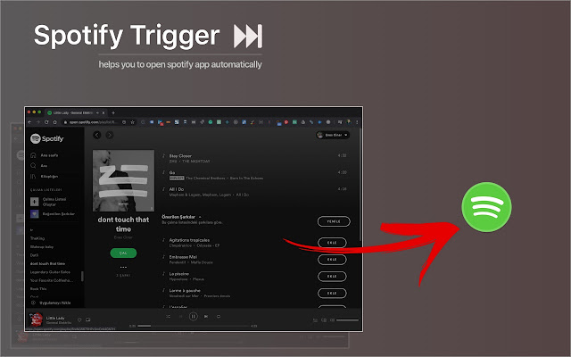 Spotify Trigger chrome extension