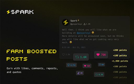 Spark for X — Use Twitter. Get Paid.