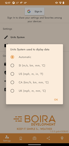 Screenshot WeatherApp