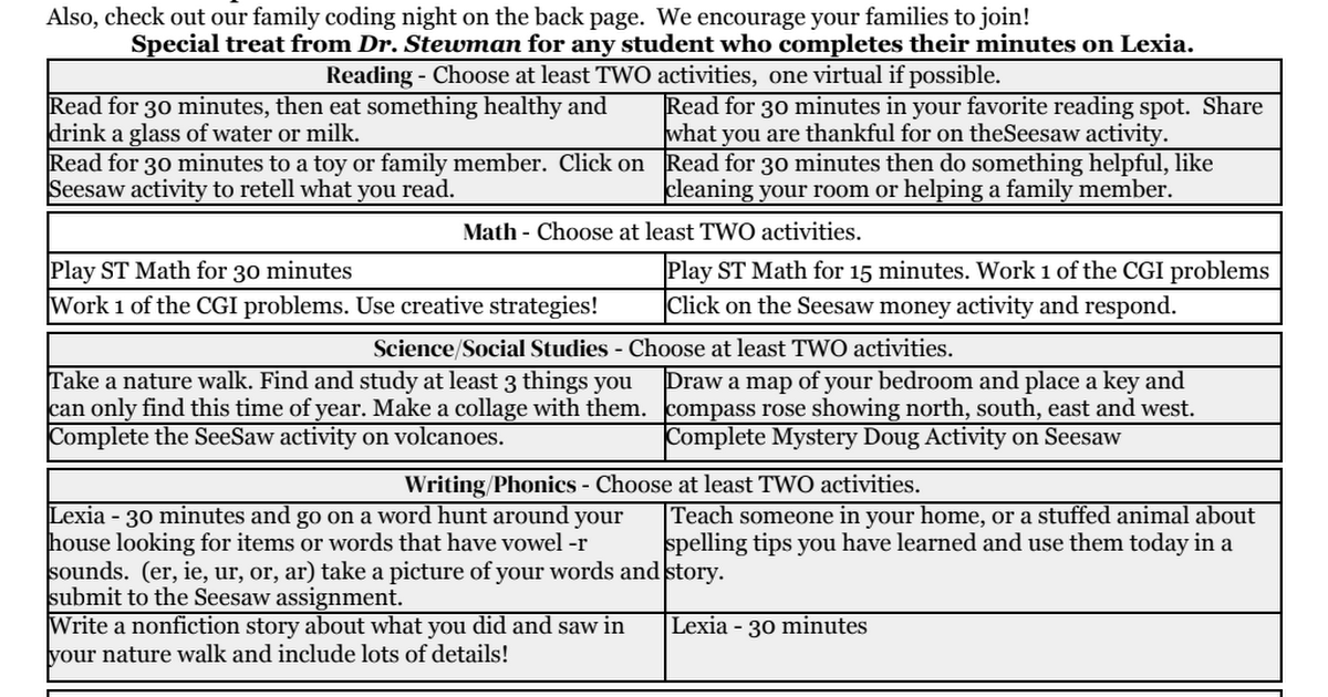 2nd Grade Remote Learning (November).pdf