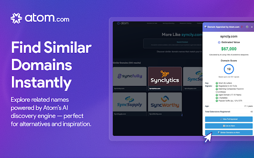 Domain Appraisal by Atom.com screenshot 4