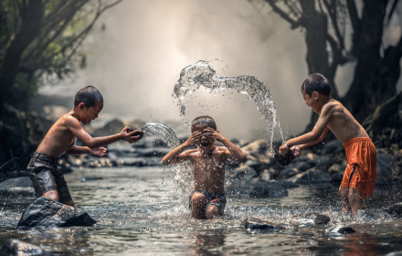 Children playing slap water small promo image