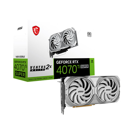 Card màn hình MSI RTX 4070 Ti SUPER 16G VENTUS 2X WHITE OC 16GB GDDR6X 