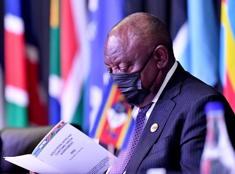 President Cyril Ramaphosa attended the Southern African Customs Union (Sacu) summit in Gaborone, Botswana.